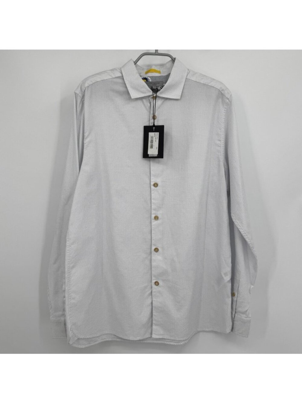 Ted Baker Men's Long Sleeve Micro Dobby Button Down Shirt size 4 L Large $149